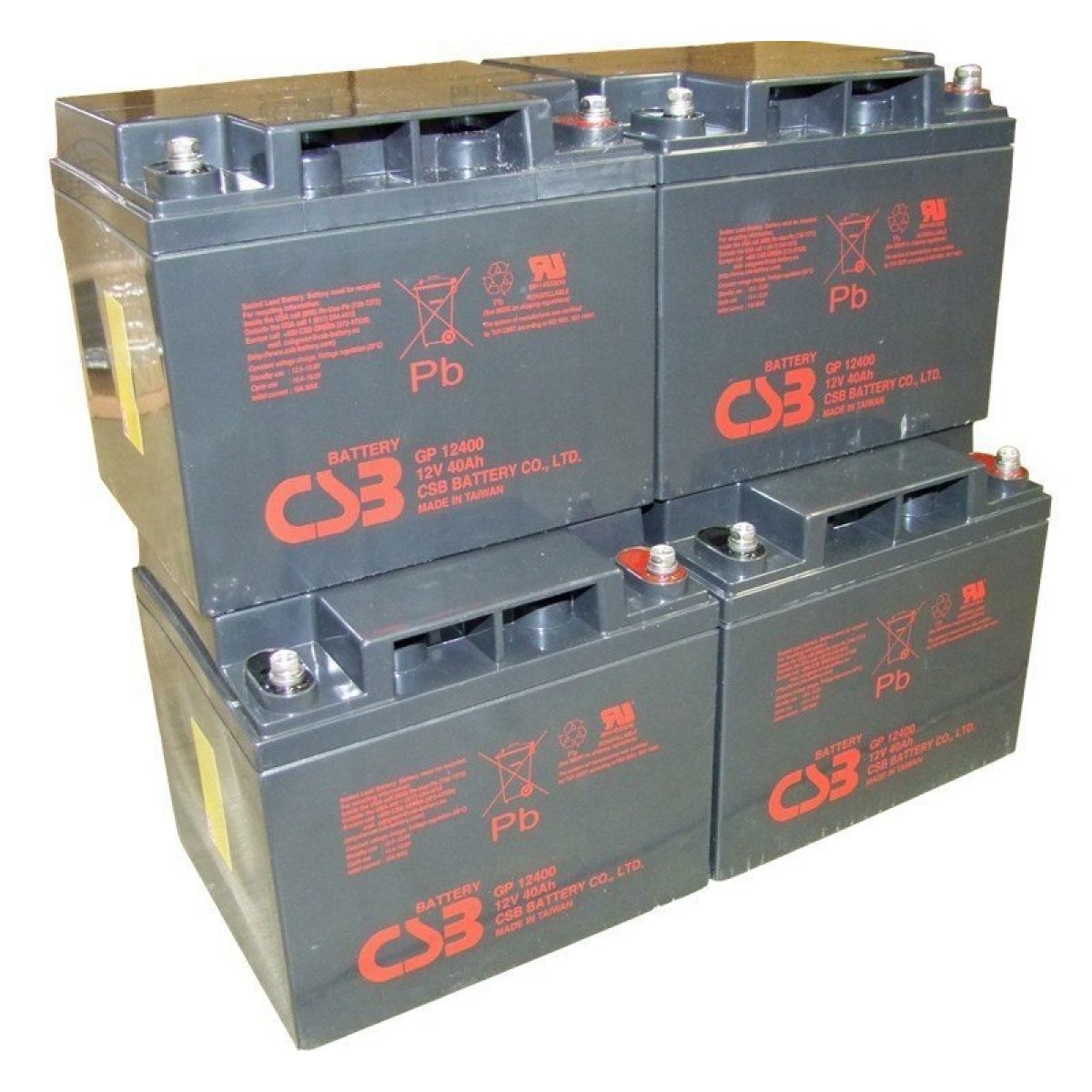 Rose kleur Pygmalion deadline UPS noodstroom accu 4 x GP12400I van CSB Battery
