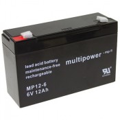 MP12-6 - 6V 12Ah AGM Algemeen gebruik van Multipower
