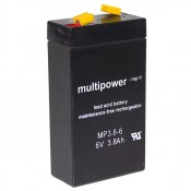 MP3.8-6 - 6V 3,8Ah AGM Algemeen gebruik van Multipower