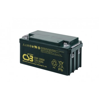 EVX12650 - 12V 65Ah Deep Cycle AGM loodaccu van CSB Battery