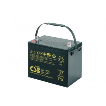 EVX12750 - 12V 75Ah Deep Cycle AGM loodaccu van CSB Battery
