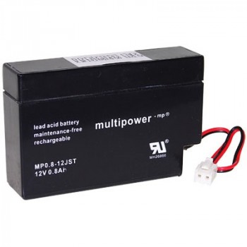 MP0.8-12JST - 12V 0,8Ah AGM Algemeen gebruik van Multipower