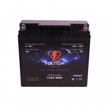 Voltium Energy® LiFePO4 Lithium accu 12,8V 20Ah met APP