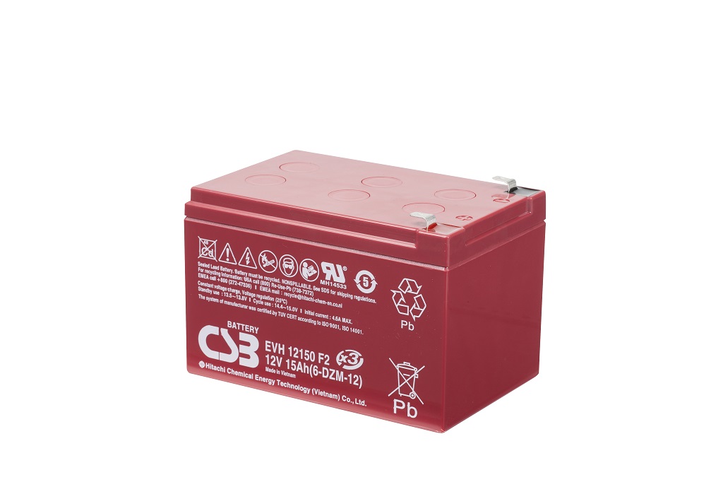 EVH12150 - 12V 15Ah Deep Cycle AGM loodaccu van CSB Battery