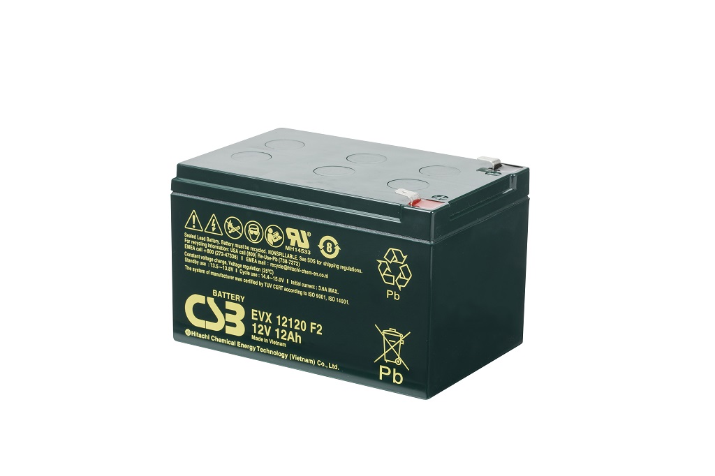 EVX12120 - 12V 12Ah Deep Cycle AGM loodaccu van CSB Battery
