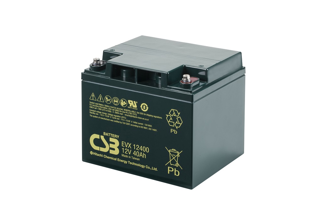 EVX12400 - 12V 40Ah Deep Cycle AGM loodaccu van CSB Battery