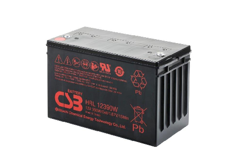 HRL12390W - 12V 102Ah 410W AGM High Rate Long Life van CSB Battery