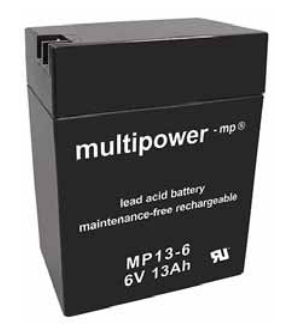 MP13-6 - 6V 13Ah AGM Algemeen gebruik van Multipower