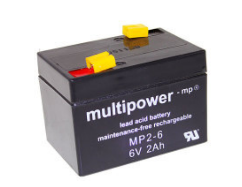 MP2-6 - 6V 2Ah AGM Algemeen gebruik van Multipower
