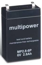MP2.8-6P - 6V 2,8Ah AGM Algemeen gebruik van Multipower