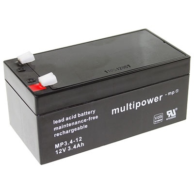 MP3.4-12 - 12V 3,4Ah AGM Algemeen gebruik van Multipower